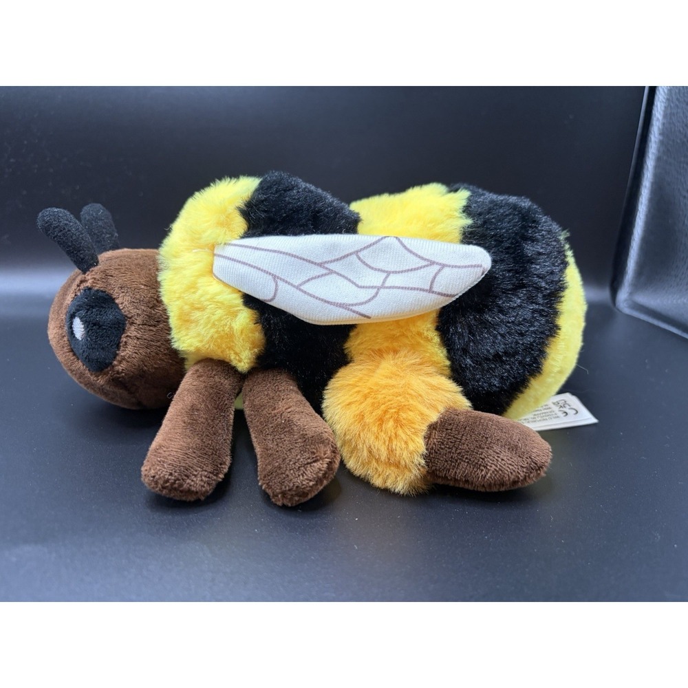 Wild Republic Bumble Bee Plush 8" Stuffed Animal Black Yellow Wings Fuzzy Insect - Picture 3 of 13